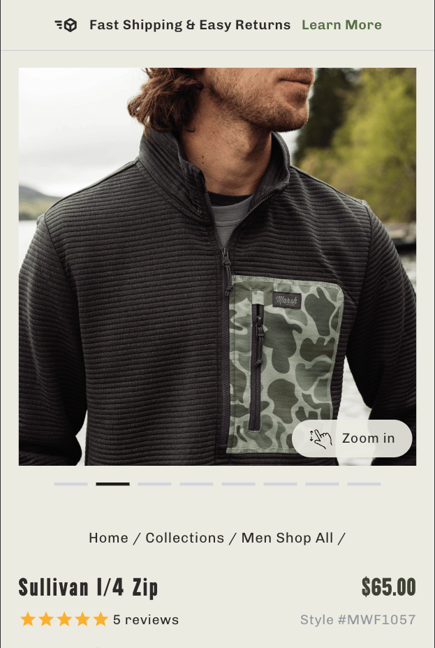 Marshwear use of lifestyle photos