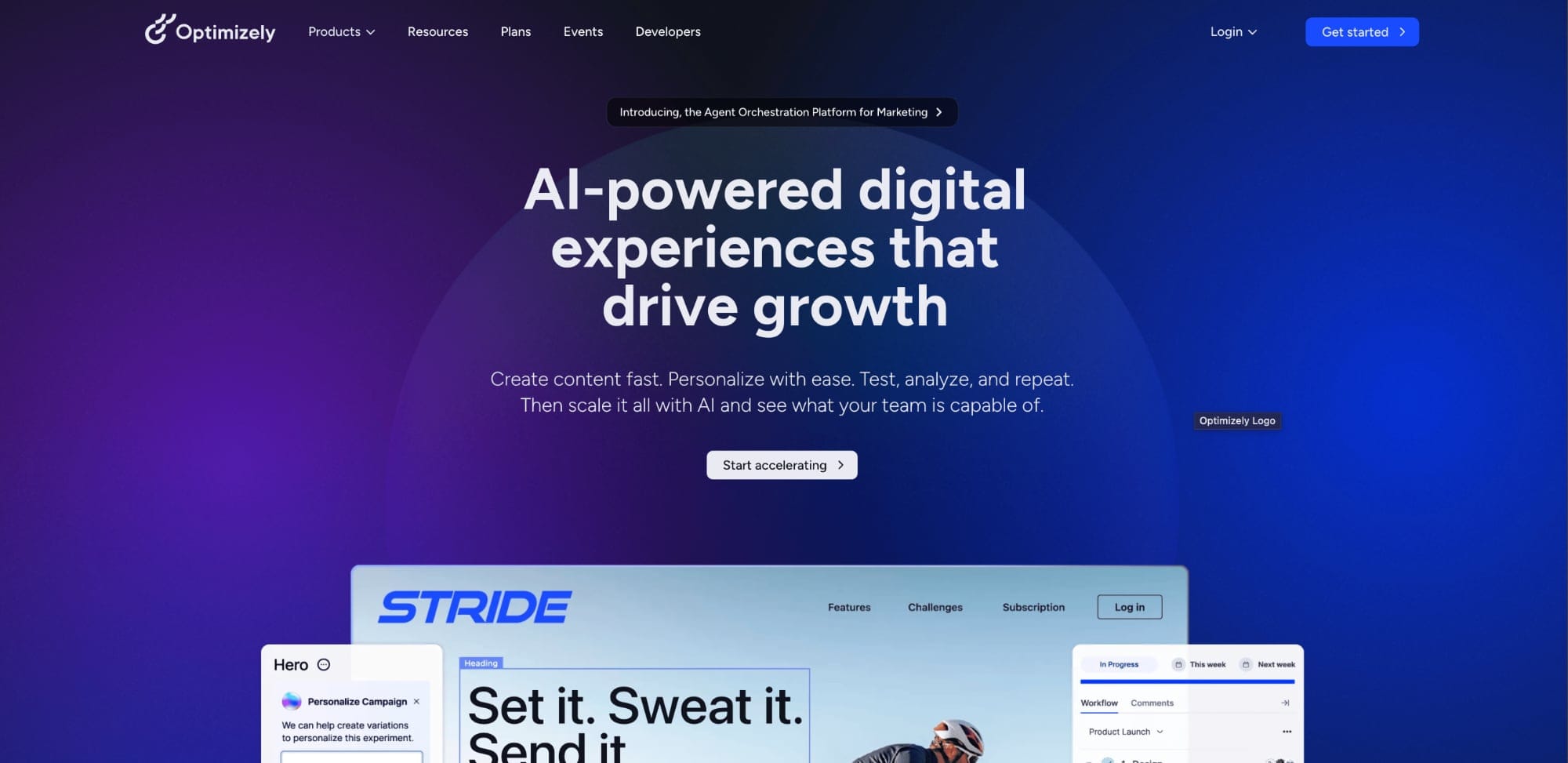 Optimizely Landing Page
