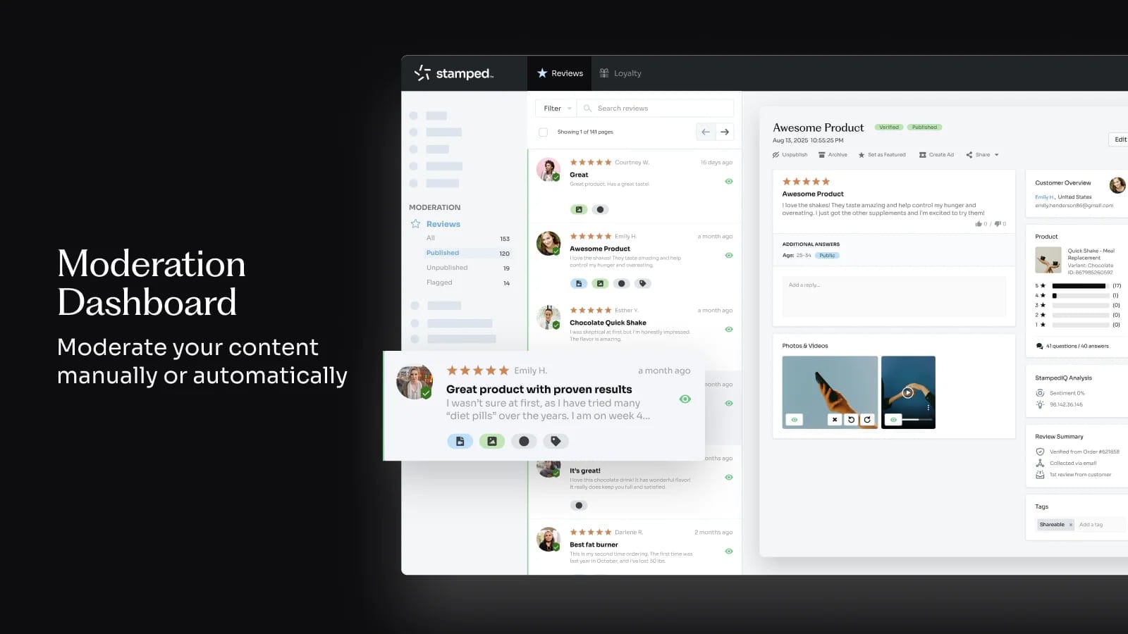 Stamped Moderation Dashboard