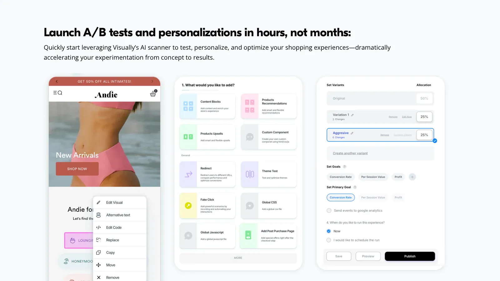 Visually - Shopify a/b testing tool