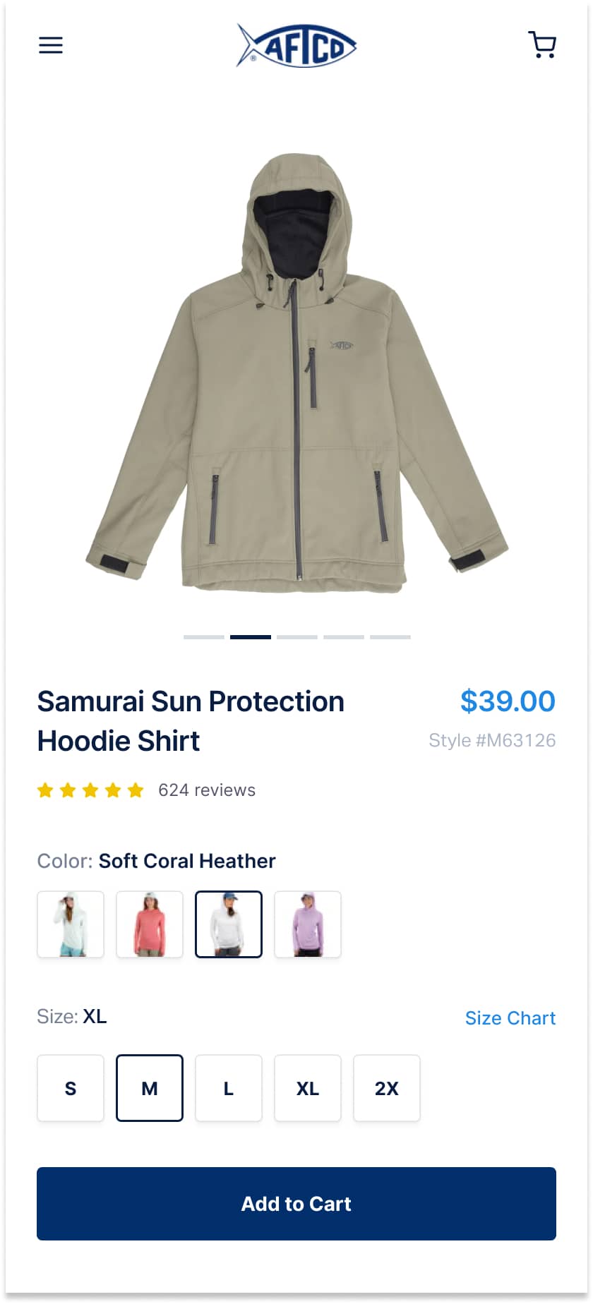 Adding a cart icon to the "Add to Cart" button impacts user engagement and conversions (before)