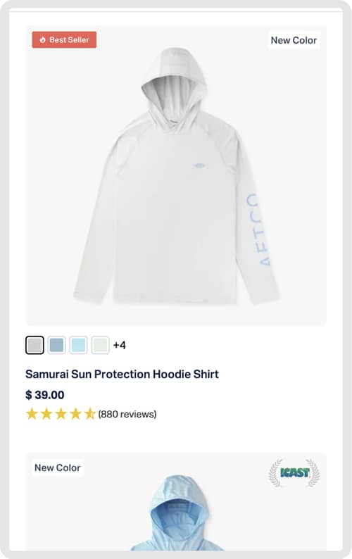 Single-Column Product Grid