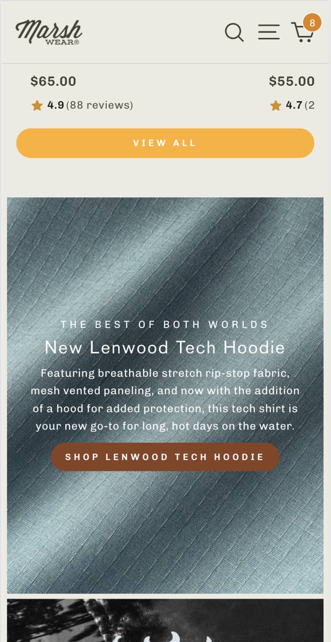 Category Links Boosts User Engagement and Conversions on Mobile (before)