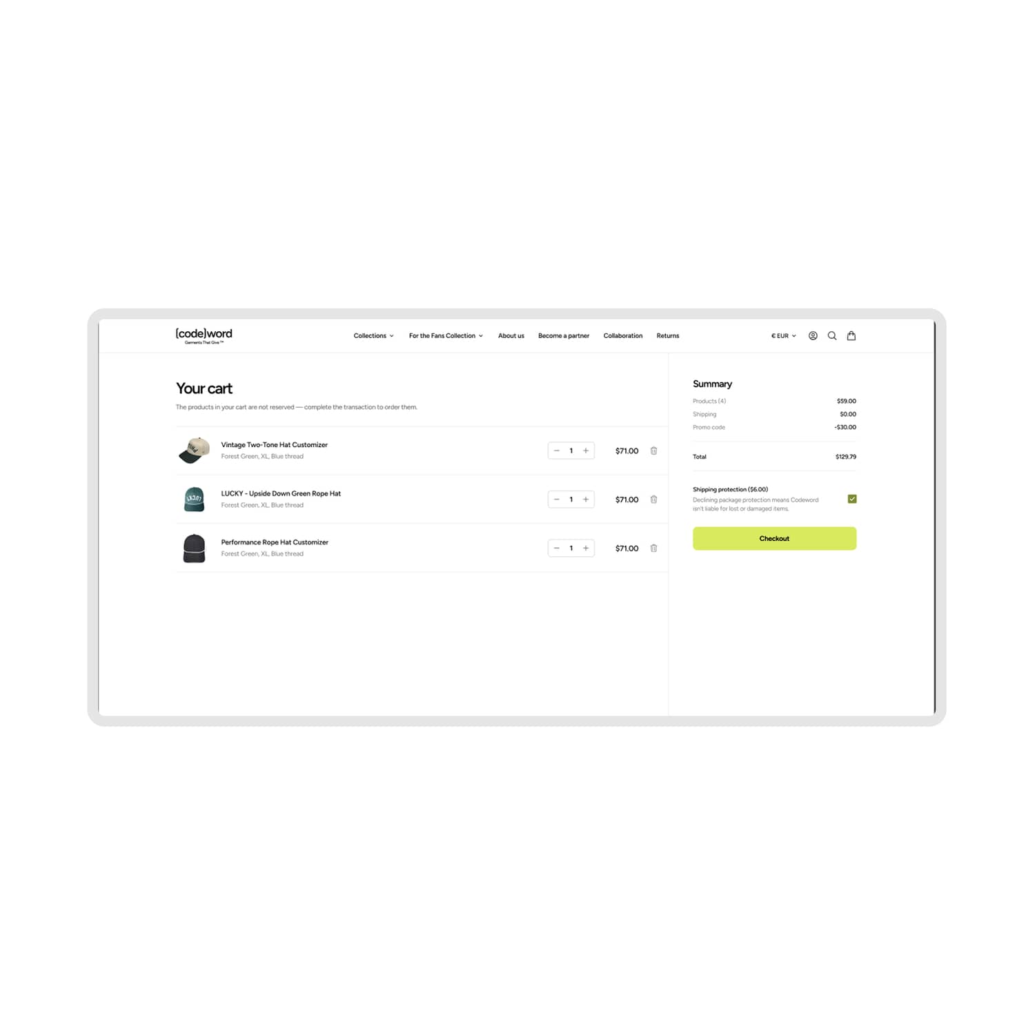Cart Page Redesign Leads to Mixed Impact (after)