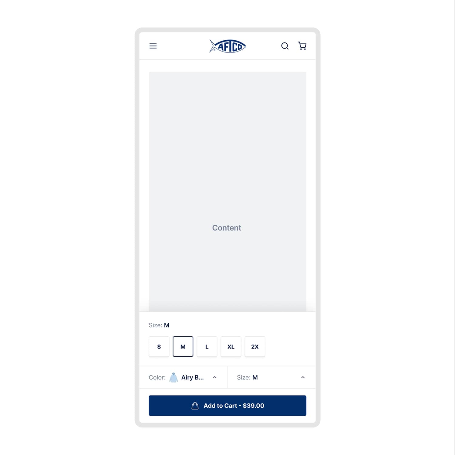 Top Mobile Sticky Add-To-Cart (before)