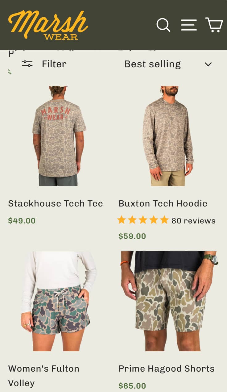 Simplified Mobile Layout (before)