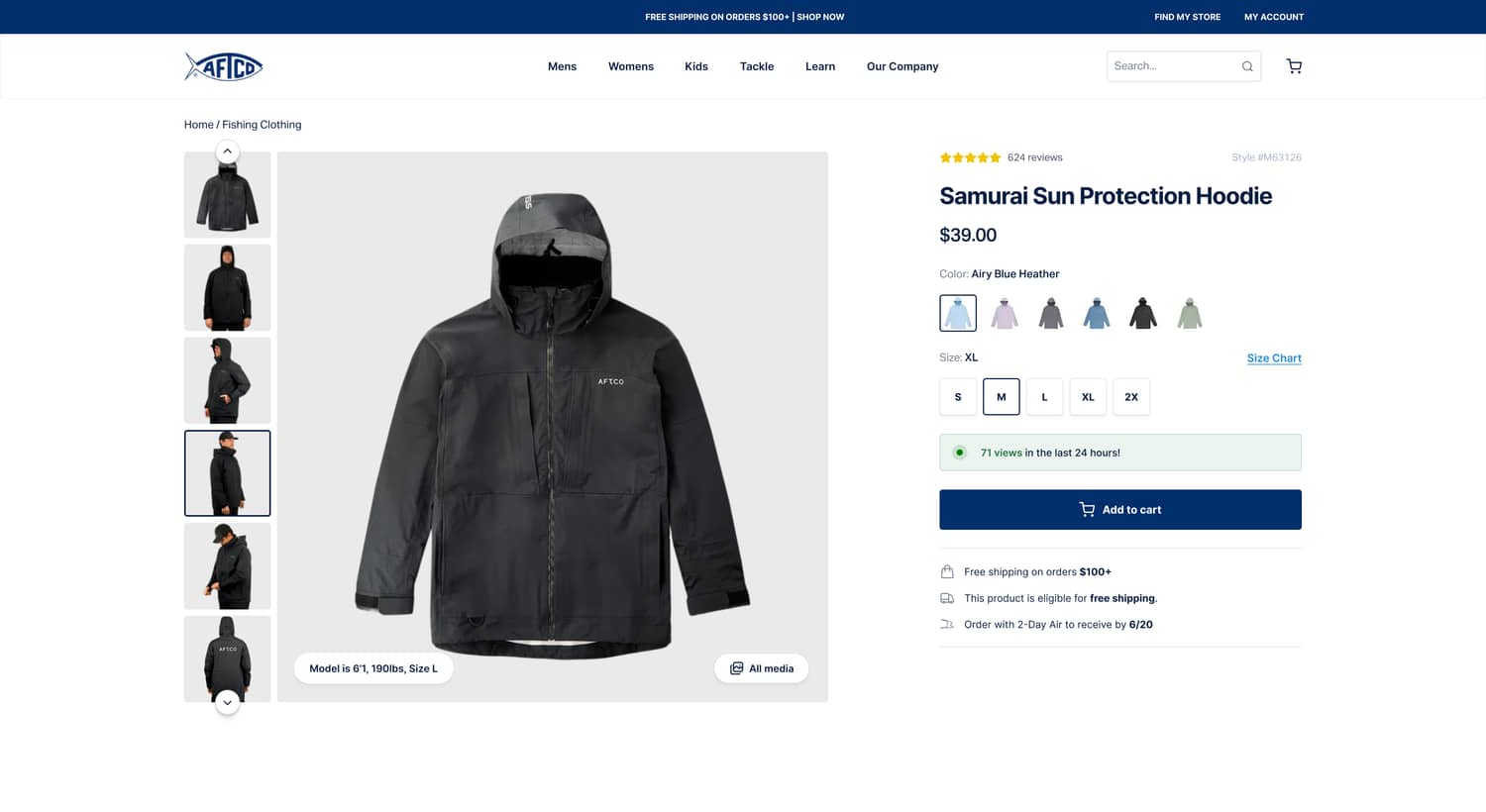 Product Image Grid Layout on Desktop PDPs (before)
