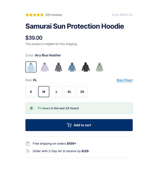 Adding Free Shipping Message Boosts Conversion