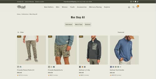 Category Links on Collection Pages