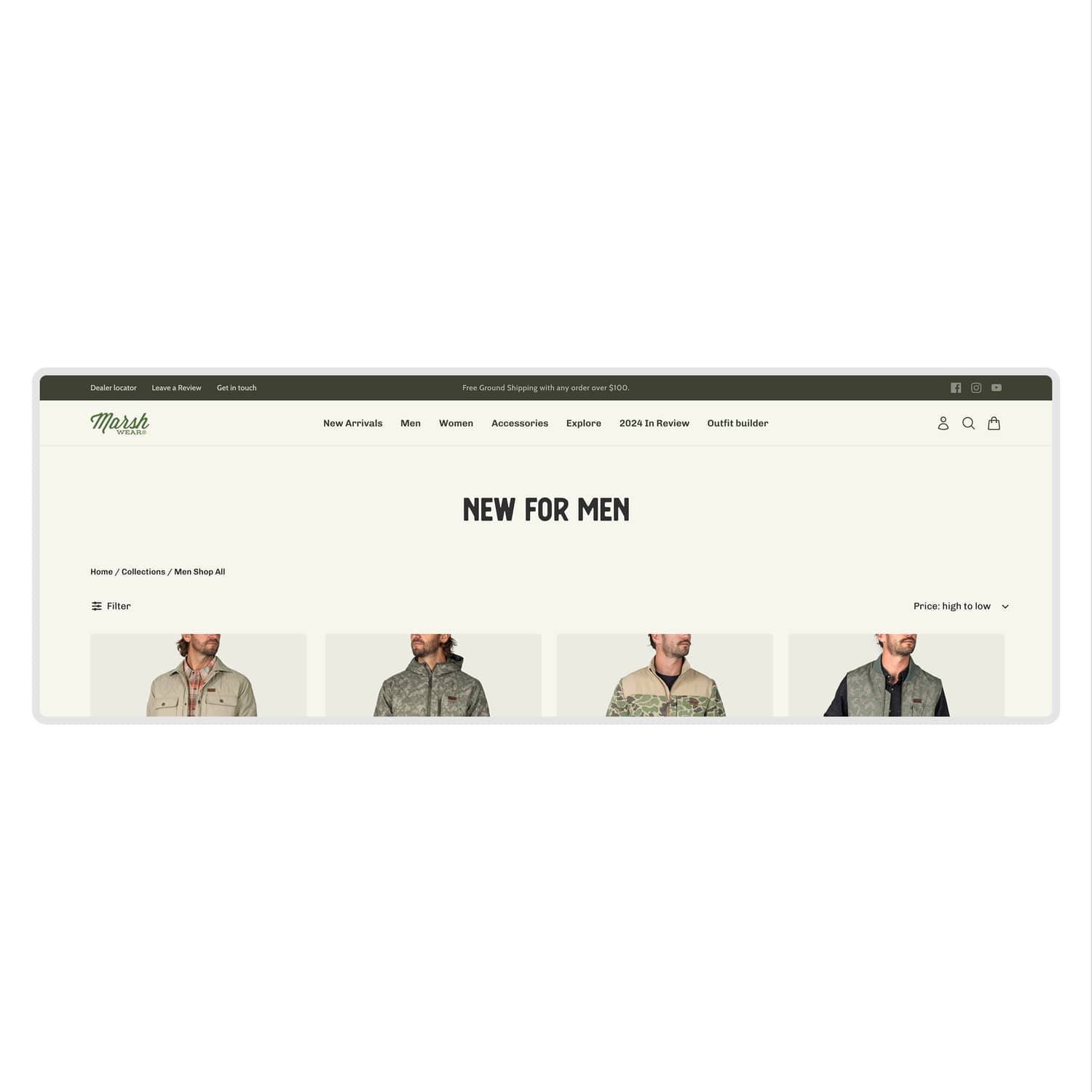 Enhanced Navigation Clarity with Breadcrumbs on Collection Pages (before)
