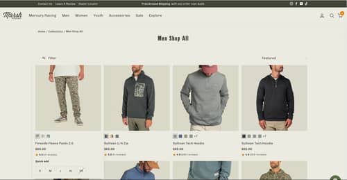 Desktop Collection Hover Sizing Buttons