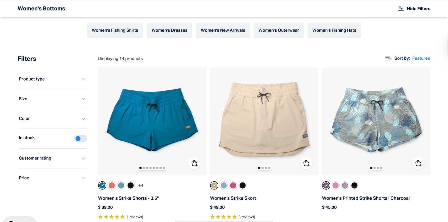 Collection Pages with Quick Add-to-Cart Button (after)