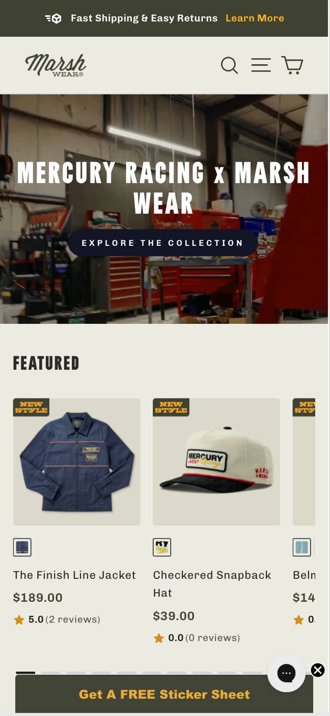 Shipping Info Banner Breaks Down Objections Around Shipping (before)