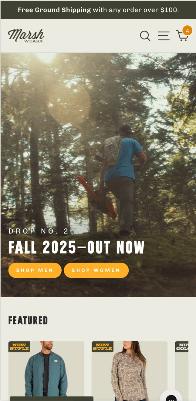 Shipping info banner that expand announcement bar information (before)