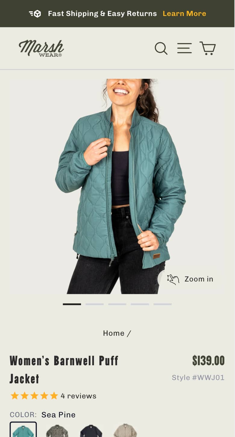 Modern Carousel Controls Boost Product Engagement and Conversion Rates (before)
