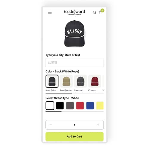 Input-First Mobile Customizer
