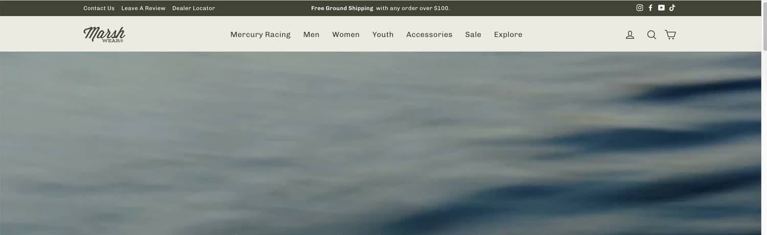 Repositioning “Hats” to top-level navigation increases visibility and user efficiency (before)
