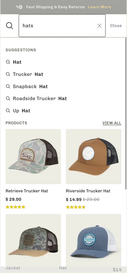 Enhanced search results with clickable categories increase user engagement and conversions