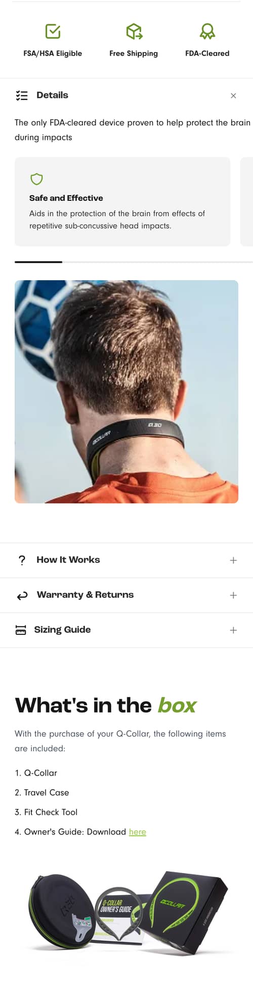 Restructured Product Page Accordion Layout