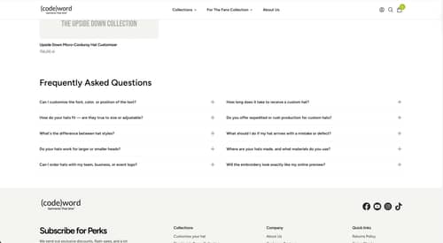 Customer review-inspired FAQs on collection pages
