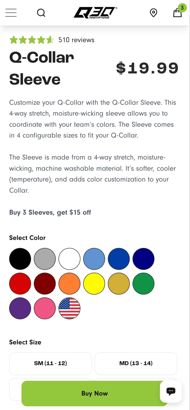 Enhanced product visualization with sleeve thumbnail images boosts user confidence and engagement (before)