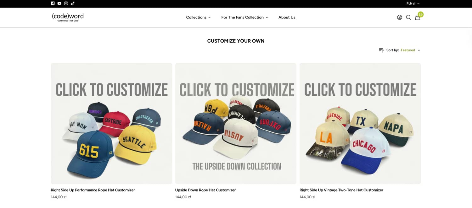 Enhanced Collection Filtering by Hat Attributes (before)