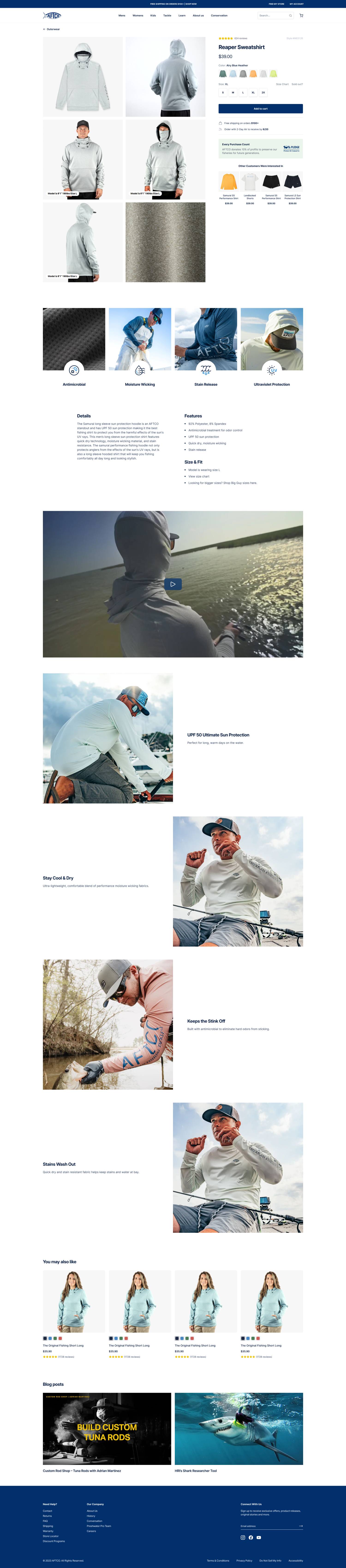 Simplified Product Detail Page (before)