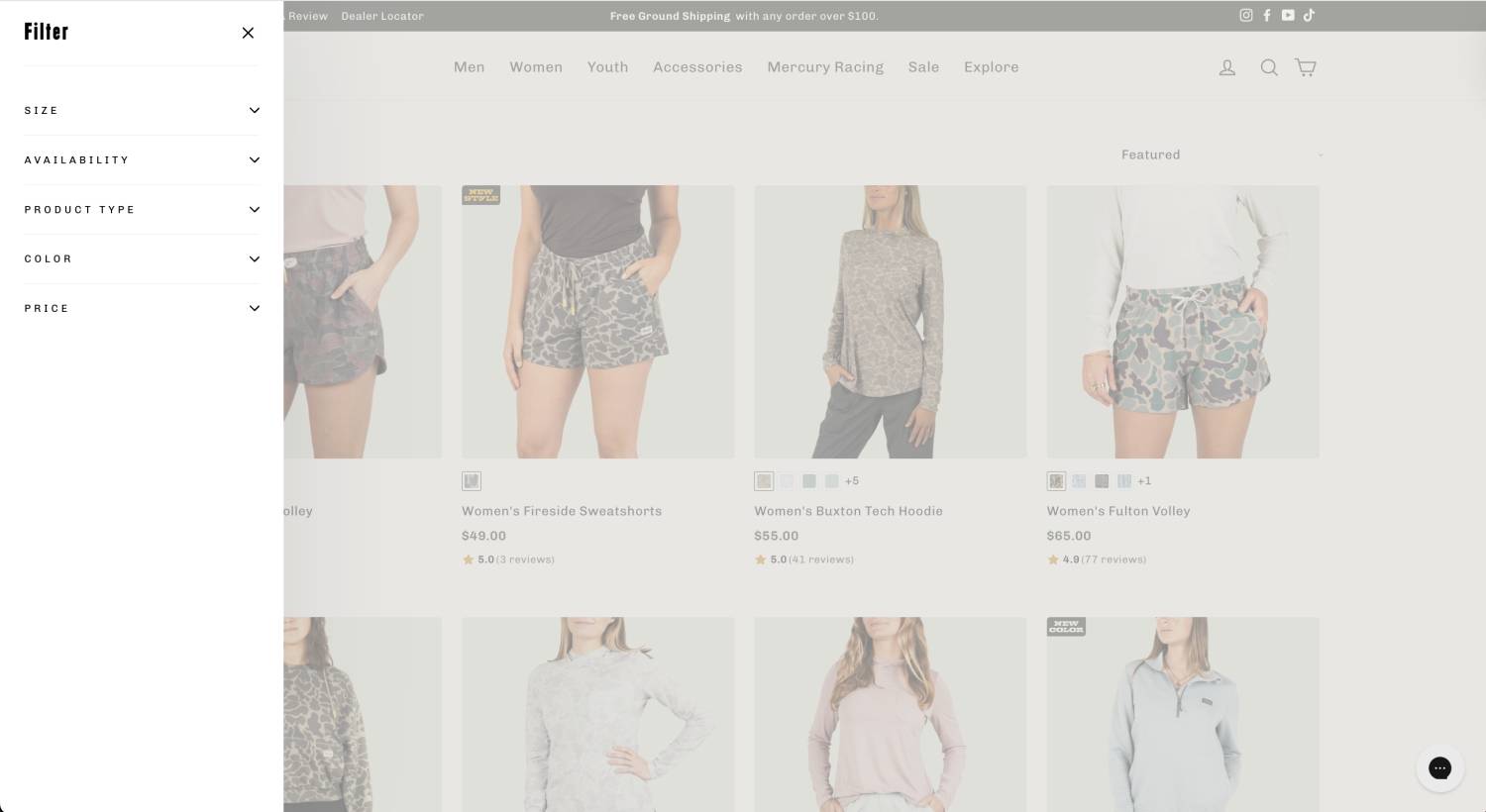 Enhanced collection filters (before)