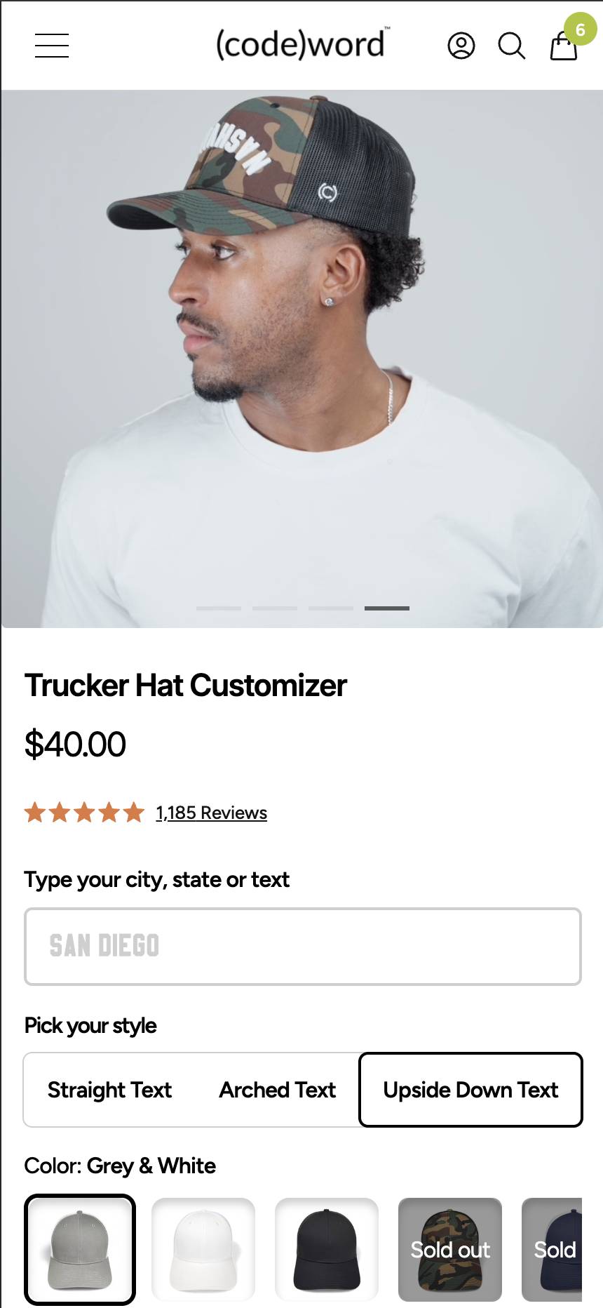 Unified Customizer streamlines hat orientation options, boosting conversions and reducing choice paralysis (after)