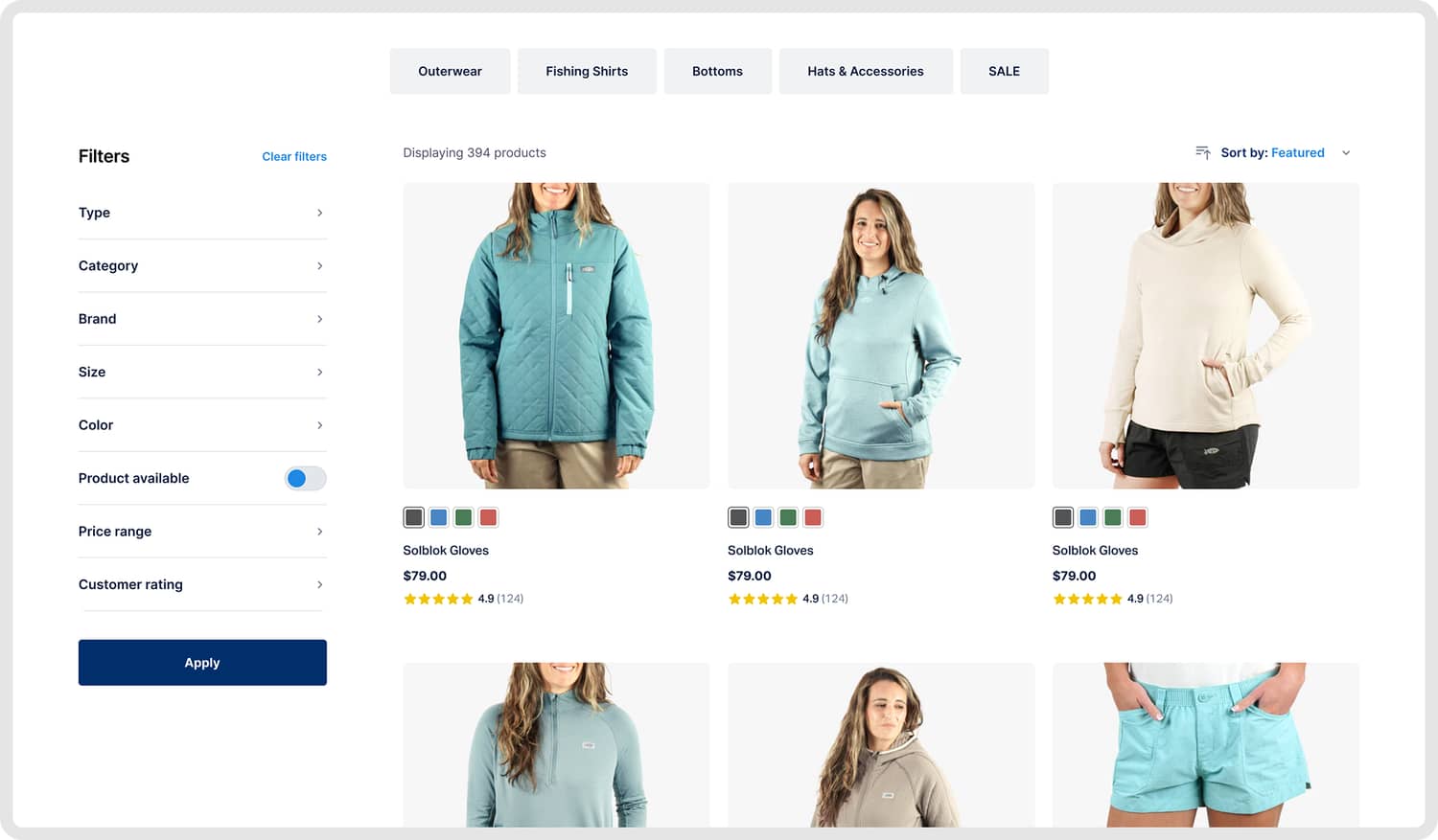 Two-Column Filters Layout (after)