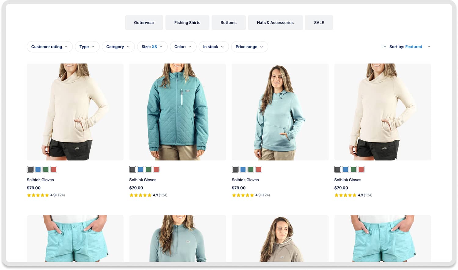 Two-Column Filters Layout (before)